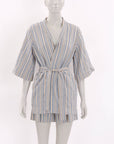 Scanlan Theodore Striped Kimono Jacket & Shorts Set Size Small