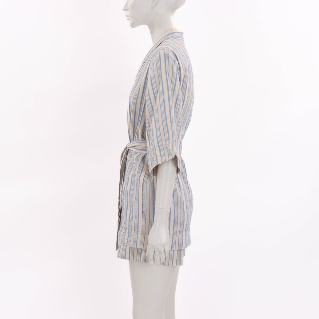 Scanlan Theodore Striped Kimono Jacket & Shorts Set Size Small