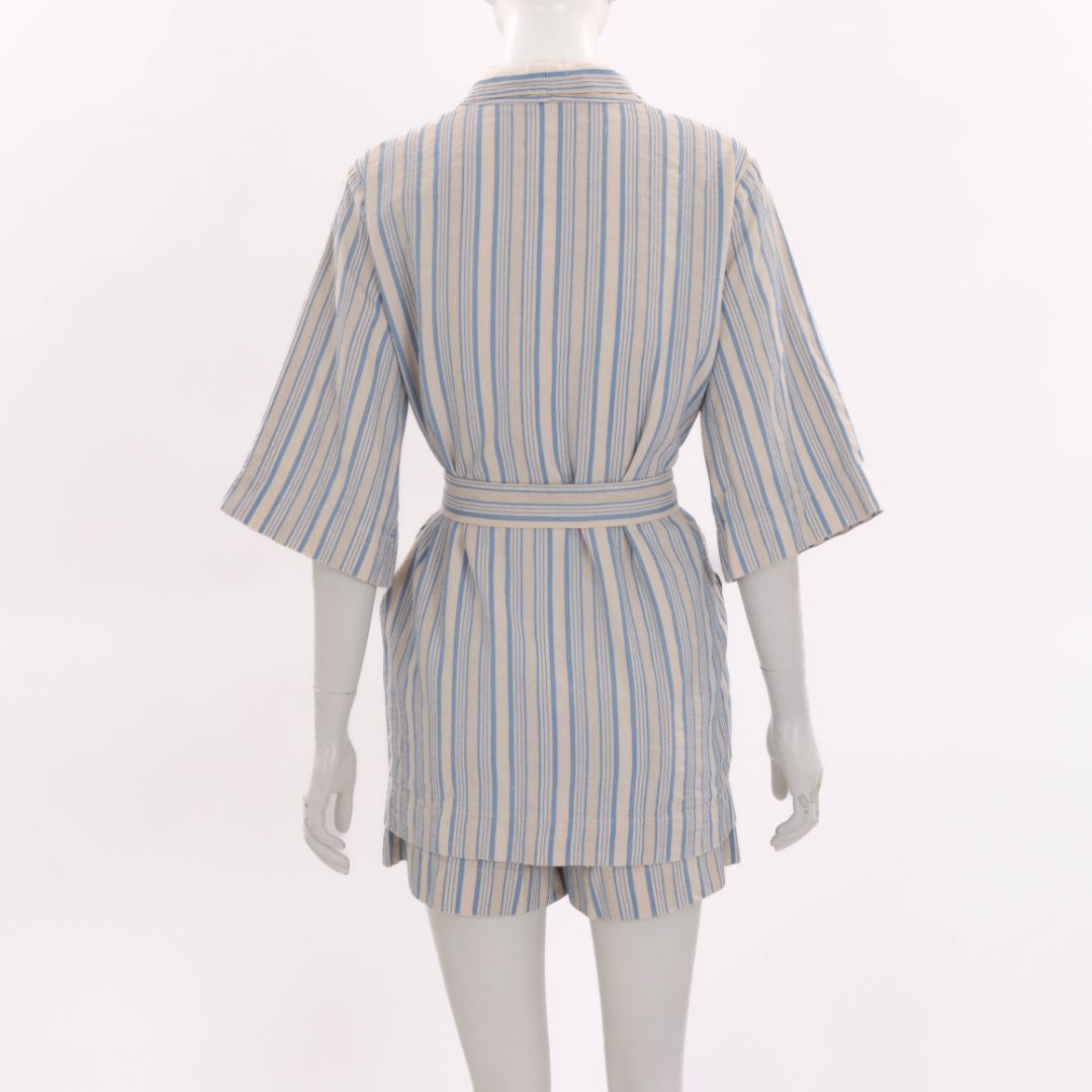 Scanlan Theodore Striped Kimono Jacket & Shorts Set Size Small