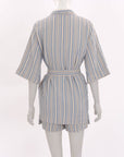 Scanlan Theodore Striped Kimono Jacket & Shorts Set Size Small