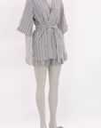 Scanlan Theodore Striped Kimono Jacket & Shorts Set Size Small