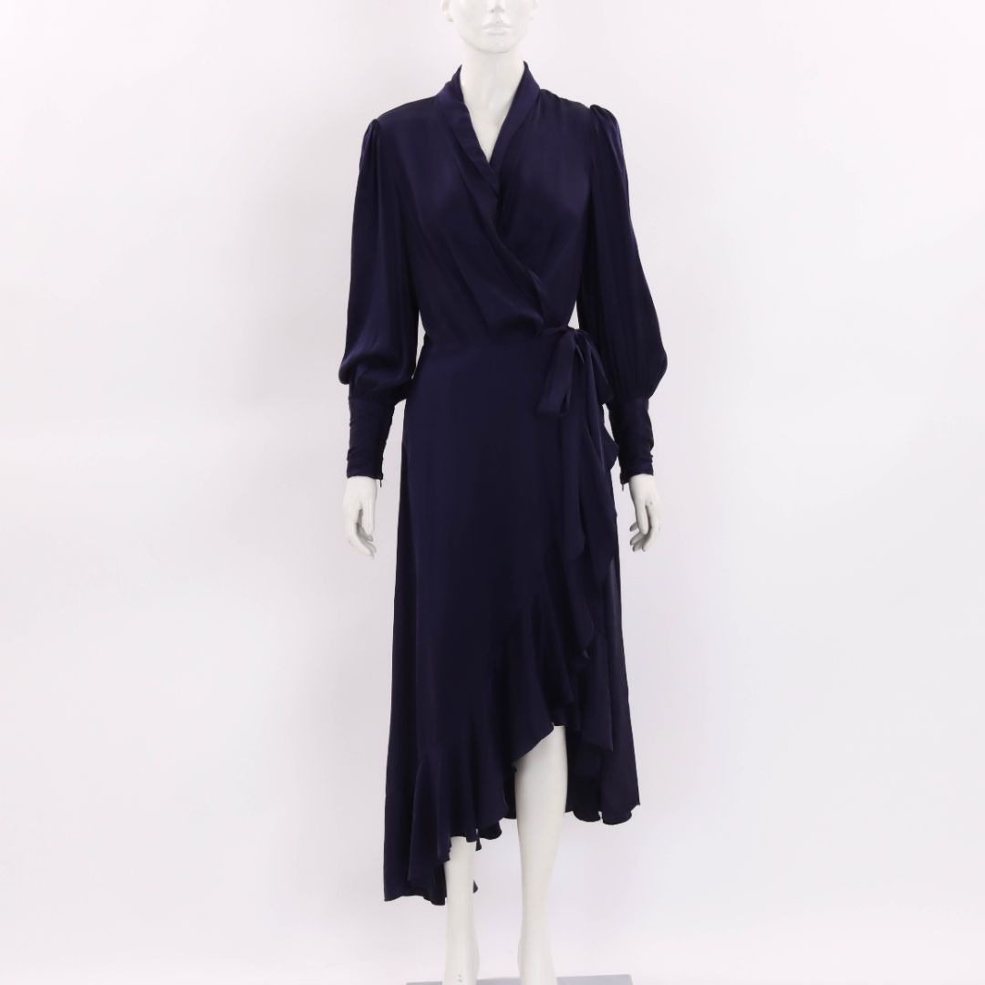 Zimmermann Silk Long Sleeve Wrap Dress Size 1