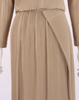 Issey Miyake Pleated Long Sleeve Top and Skirt Size M