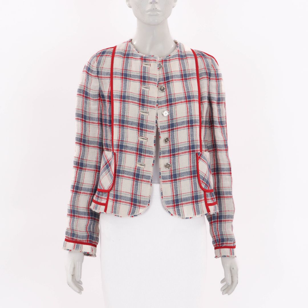 Dolce & Gabbana Checked Linen Jacket Size IT 40 | AU 8