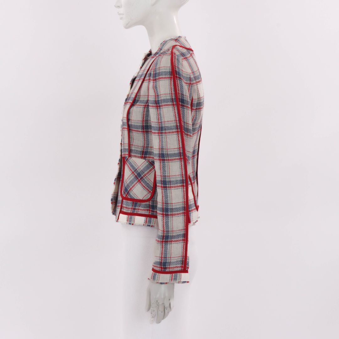 Dolce & Gabbana Checked Linen Jacket Size IT 40 | AU 8