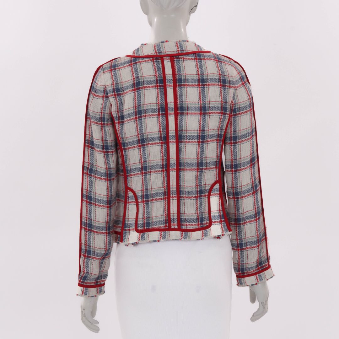 Dolce & Gabbana Checked Linen Jacket Size IT 40 | AU 8