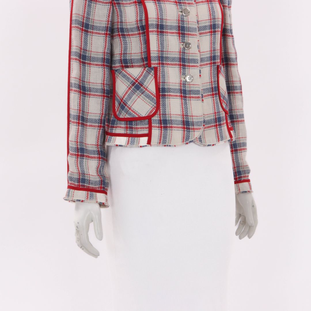 Dolce & Gabbana Checked Linen Jacket Size IT 40 | AU 8