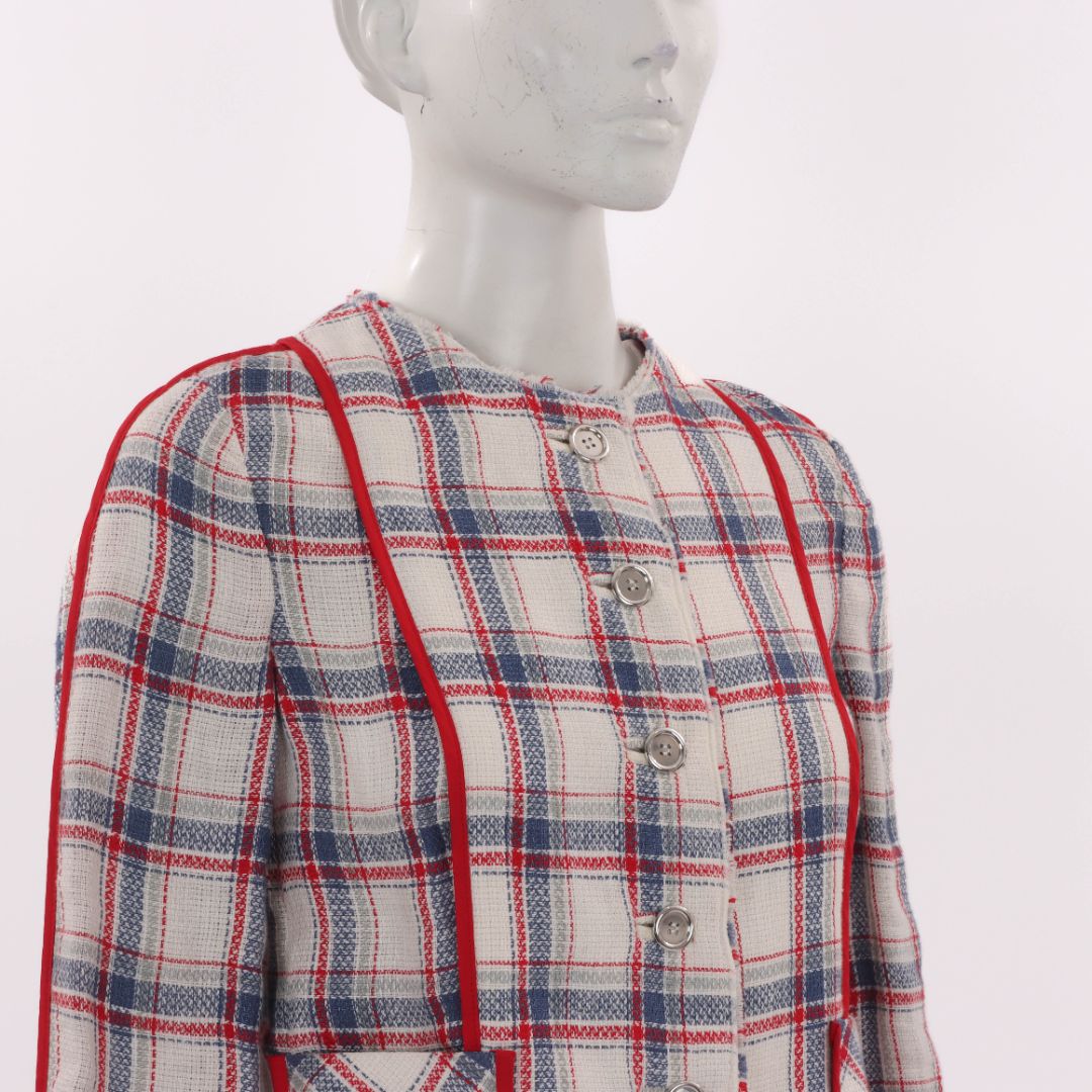 Dolce & Gabbana Checked Linen Jacket Size IT 40 | AU 8