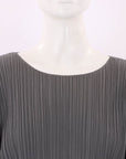 Issey Miyake Pleated Long Sleeve Top Size M