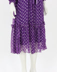Zimmermann 'Ladybeetle' Shirred Yoke Silk Midi Dress 0