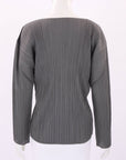 Issey Miyake Pleated Long Sleeve Top Size M