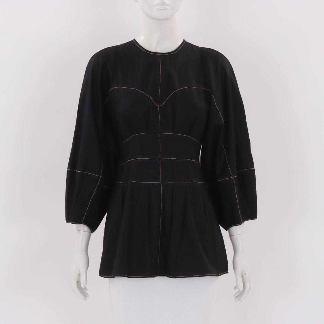 Camilla and Marc Rubin Contrast Stitched Top Size 6