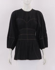 Camilla and Marc Rubin Contrast Stitched Top Size 6