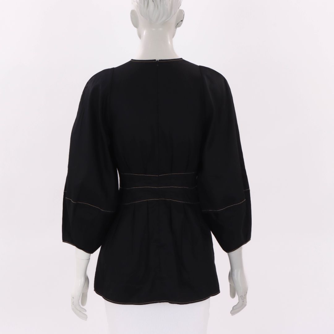 Camilla and Marc Rubin Contrast Stitched Top Size 6
