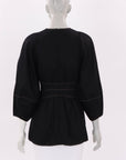 Camilla and Marc Rubin Contrast Stitched Top Size 6