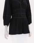 Camilla and Marc Rubin Contrast Stitched Top Size 6