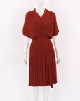Scanlan Theodore Pleated Midi Dress Size Small