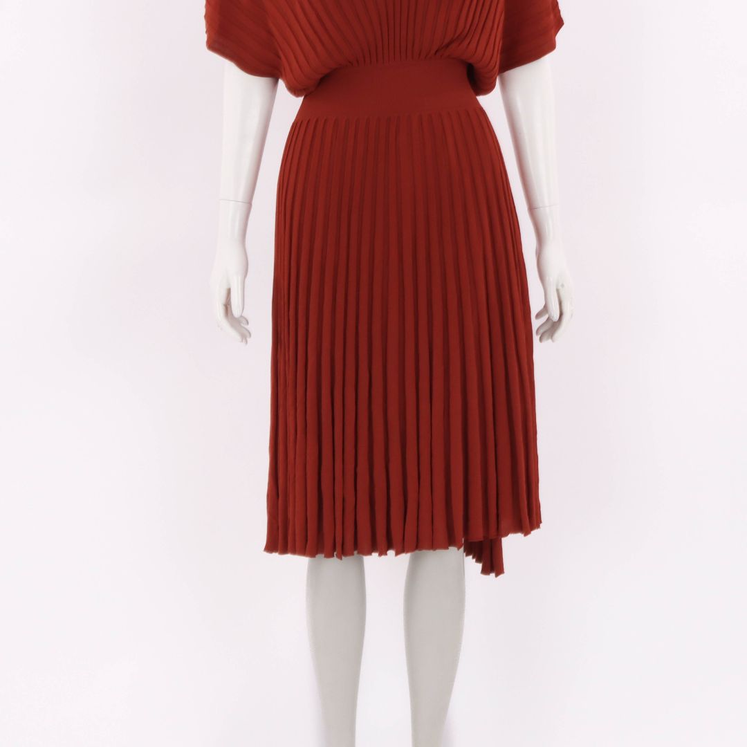 Scanlan Theodore Pleated Midi Dress Size Small