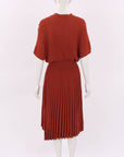 Scanlan Theodore Pleated Midi Dress Size Small