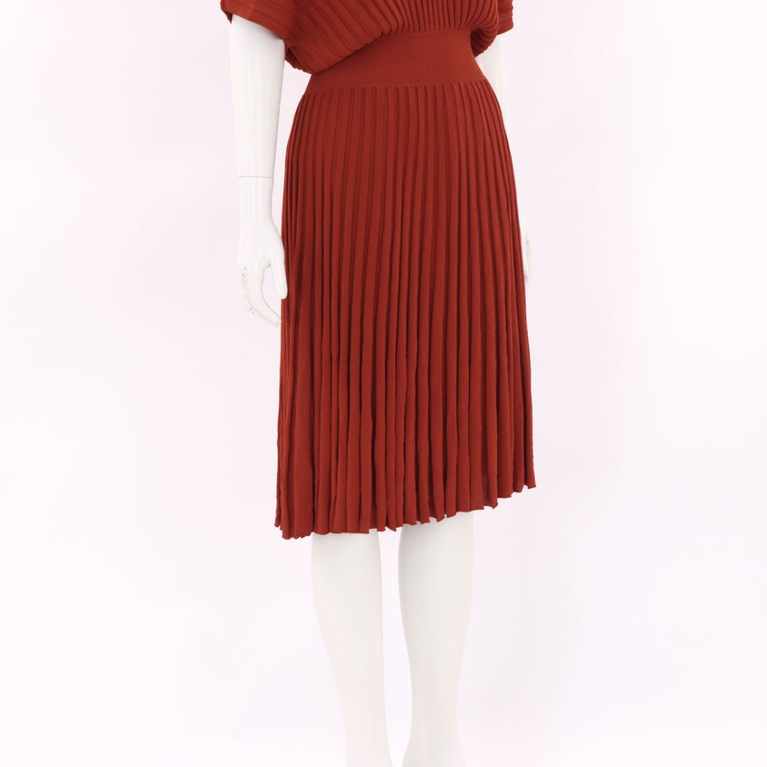 Scanlan Theodore Pleated Midi Dress Size Small