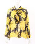 Husk Tie Neck Print Blouse Size 10