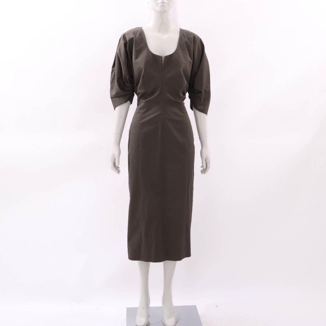 Scanlan Theodore Cotton Midi Dress Size 12
