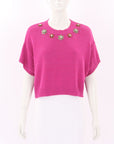 Max & Co Sequined Cropped Knit Top Size M