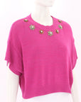 Max & Co Sequined Cropped Knit Top Size M