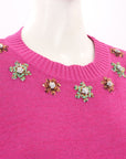 Max & Co Sequined Cropped Knit Top Size M