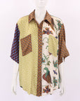 Alemais Birdie Spliced Silk Shirt Size 12