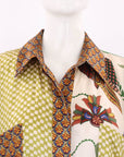 Alemais Birdie Spliced Silk Shirt Size 12