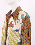 Alemais Birdie Spliced Silk Shirt Size 12