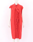 Sofie D'Hoore Ruffle Cotton Midi Dress Size FR 40 | AU 12
