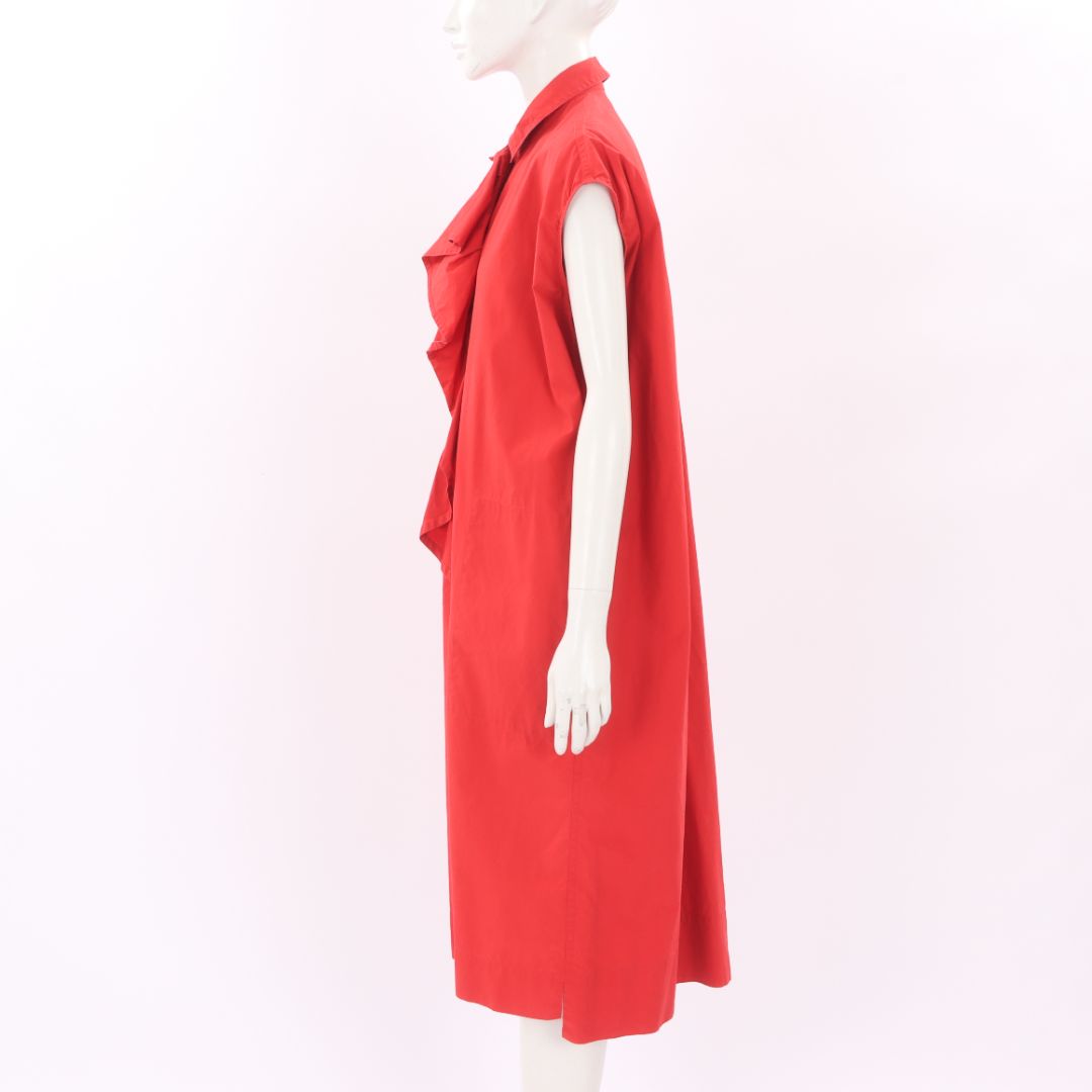 Sofie D'Hoore Ruffle Cotton Midi Dress Size FR 40 | AU 12