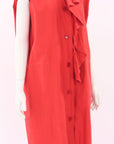 Sofie D'Hoore Ruffle Cotton Midi Dress Size FR 40 | AU 12