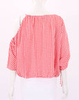 Scanlan Theodore Gingham Drawcord Top