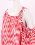 Scanlan Theodore Gingham Drawcord Top