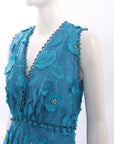 Farm Rio 3D Flower V Neck Dress Size M