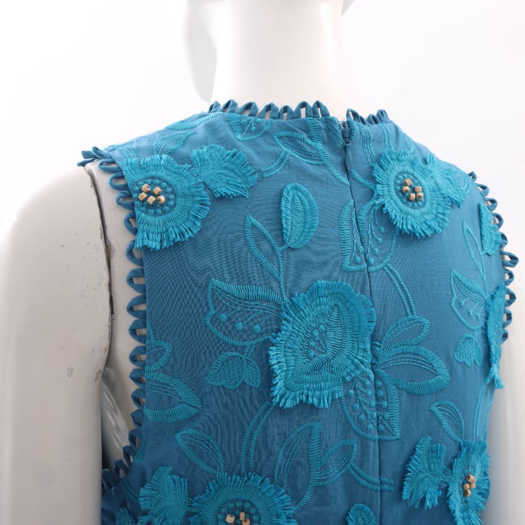 Farm Rio 3D Flower V Neck Dress Size M
