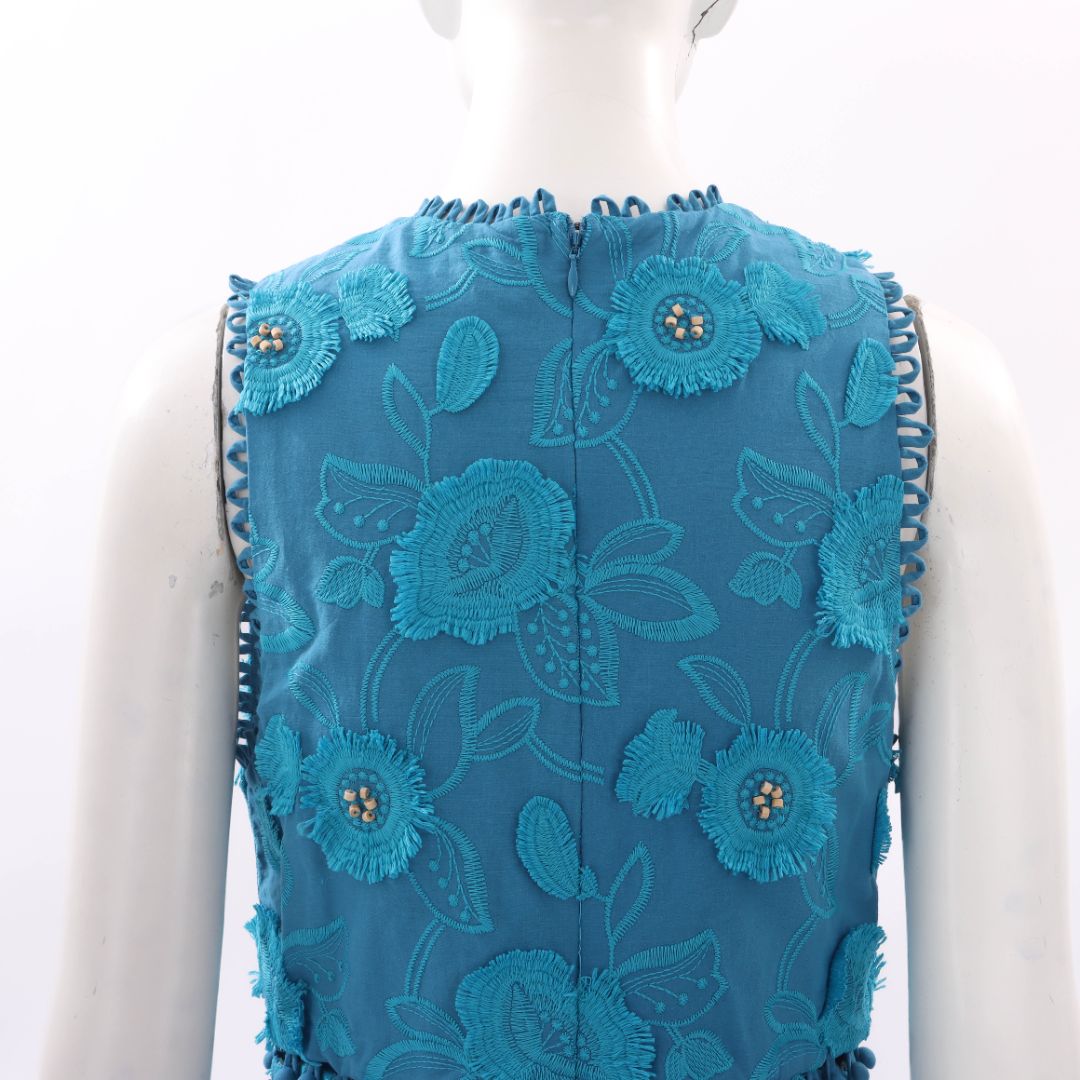 Farm Rio 3D Flower V Neck Dress Size M
