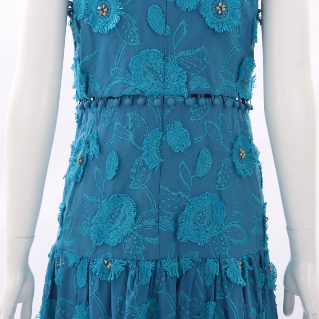 Farm Rio 3D Flower V Neck Dress Size M