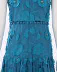 Farm Rio 3D Flower V Neck Dress Size M