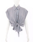 Scanlan Theodore Gingham Tie Front Front Size 12