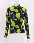 Christian Wijnants Stretch Printed Turtleneck Top Size M