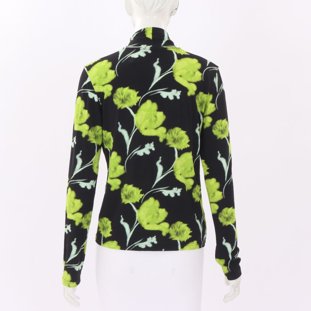 Christian Wijnants Stretch Printed Turtleneck Top Size M
