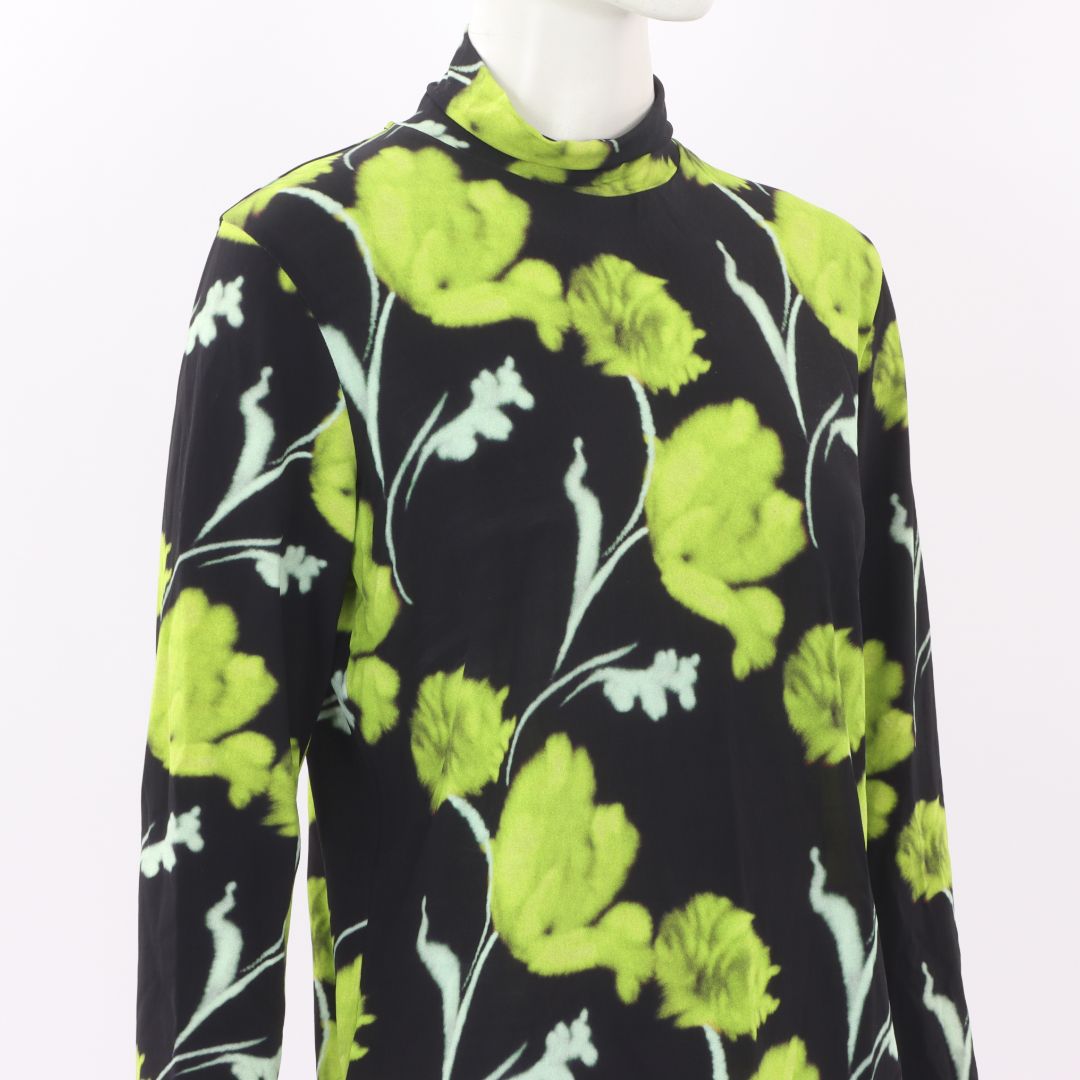 Christian Wijnants Stretch Printed Turtleneck Top Size M