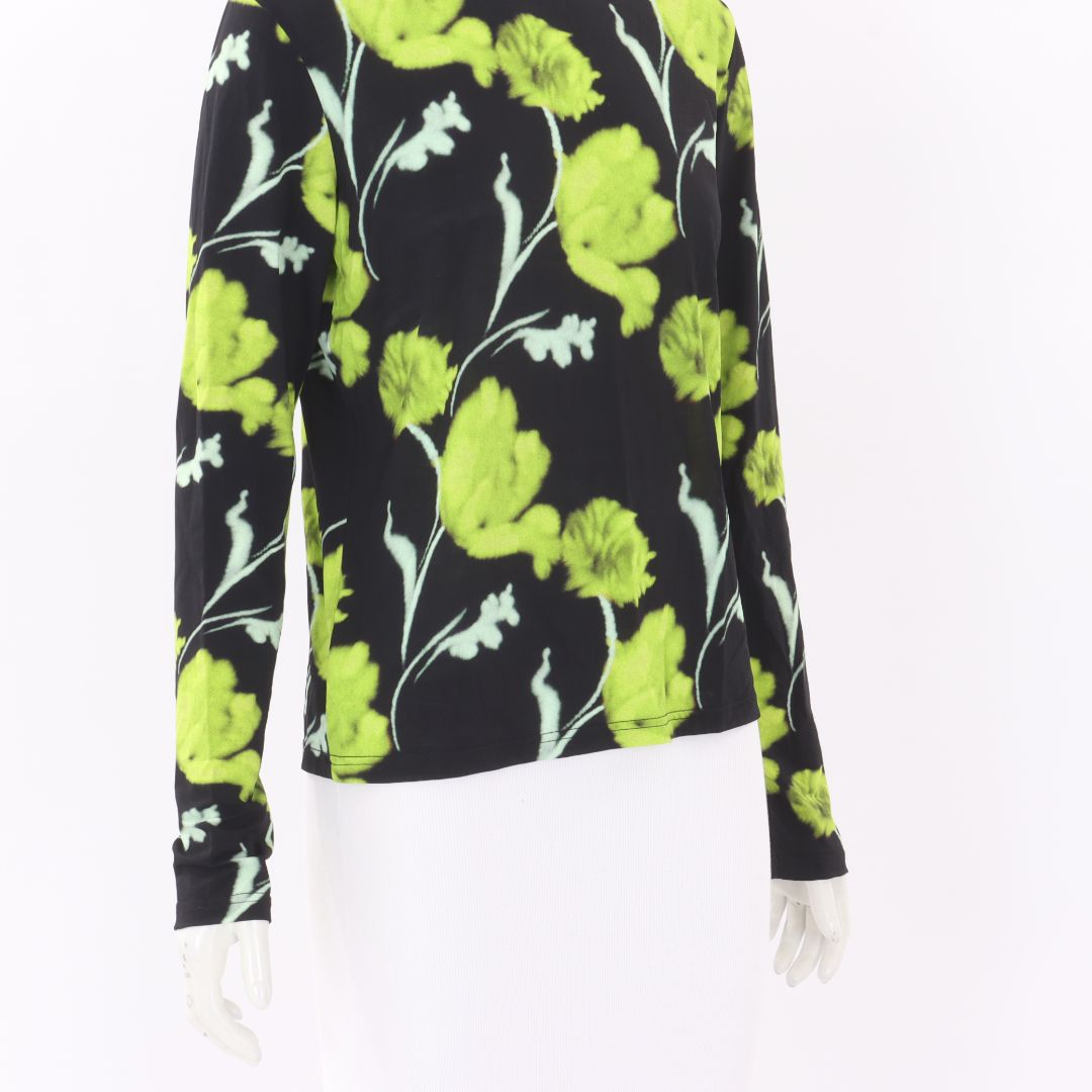 Christian Wijnants Stretch Printed Turtleneck Top Size M