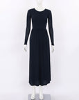 Aeron Long Sleeve Scoop Neck Midi Dress Size 34 | AU 6