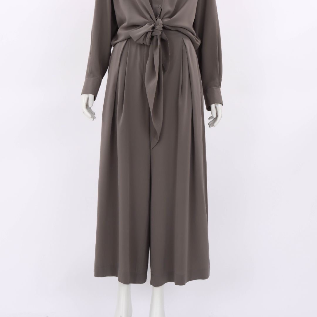 Scanlan Theodore Silk Tie Front Top and Wide Leg Pant Set Size 6
