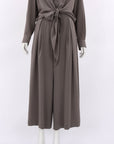 Scanlan Theodore Silk Tie Front Top and Wide Leg Pant Set Size 6